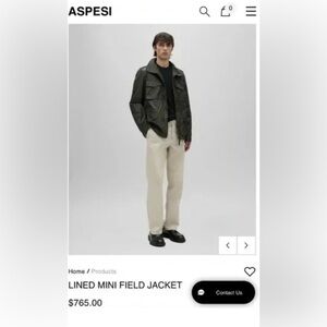 Aspesi Green Detachable Thermore Wool Lined Field Jacket XXL